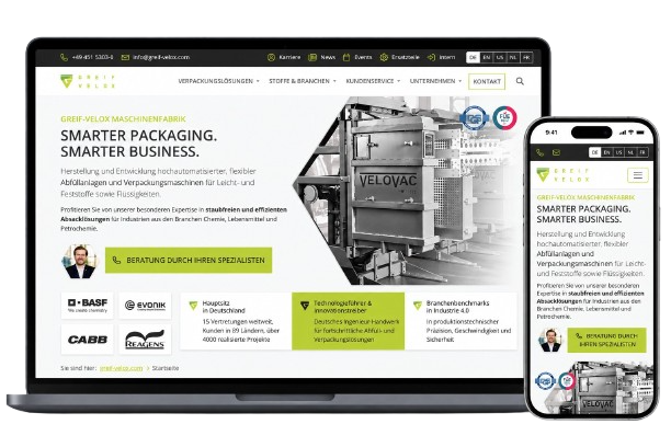 Live-Website von Greif-Velox ansehen