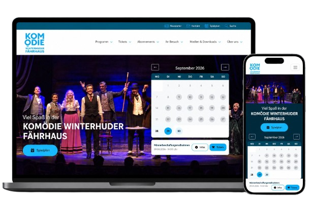 Live-Website der Komödie Winterhuder Fährhaus ansehen