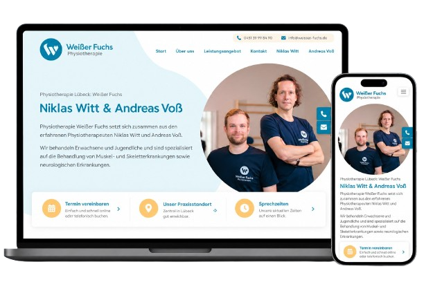 Live-Website von Weißer Fuchs Physiotherapie ansehen
