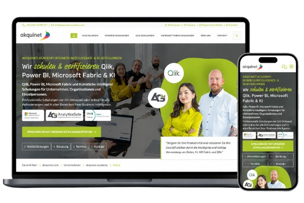 Live-Website der akquinet academy ansehen