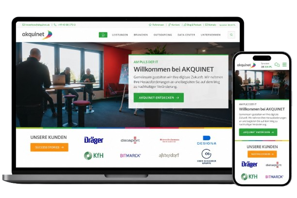 Live-Website von akquinet ansehen