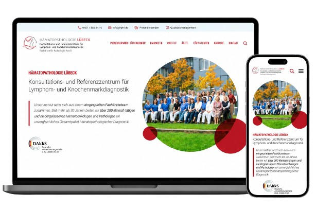 Live-Website der Hämatopathologie Lübeck ansehen